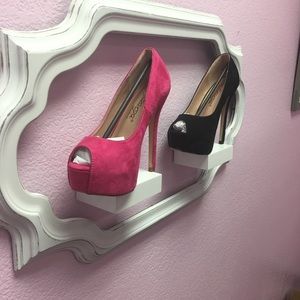 LAST ONE NWT Fuchsia peep toe pumps